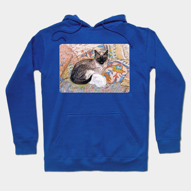 Siamese cat with kitten Hoodie by UndiscoveredWonders